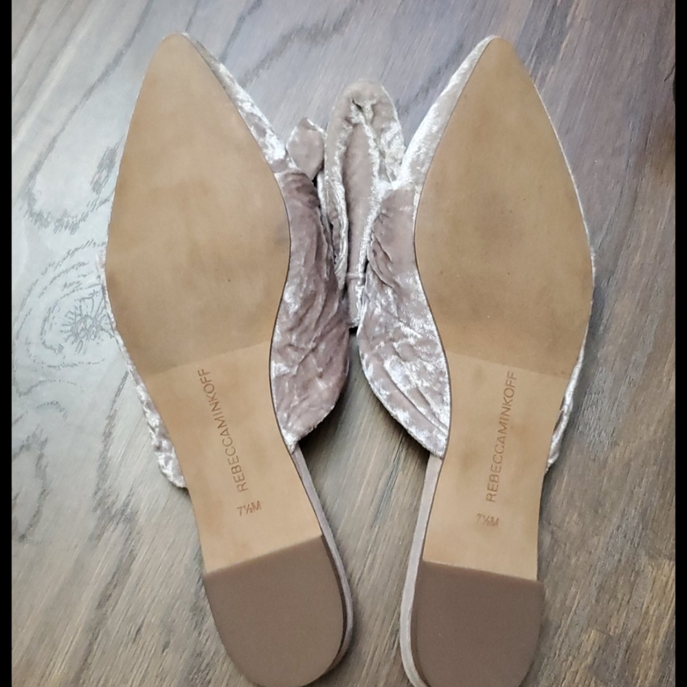 ❌SOLD❌Rebecca Minkoff Velvet Bow Pointed-toe Mules - Picture 3 of 6